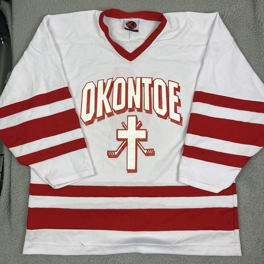 Vintage OKONTOE FELLOWSHIP JESUS Hockey Jersey K1‎ Sportswear Size Mens XXL